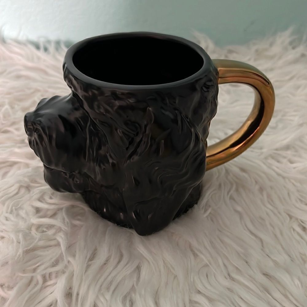 TABITHA BROWN FOR TARGET 14oz Black and Gold Dog Mug.